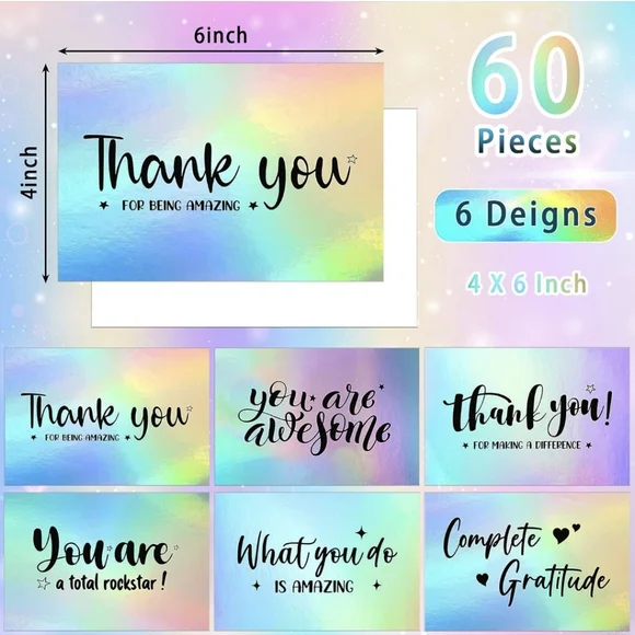 Thank You Cards (60) 4x6 - Picture 3 of 6